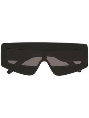 Rick Owens lunettes de soleil à monture masque - Noir