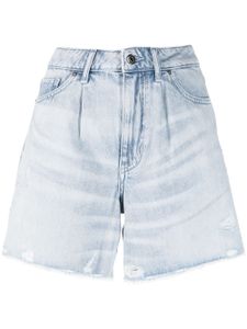 Armani Exchange short en jean à effet usé - Bleu