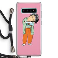 Visknuffel: Samsung Galaxy S10 Plus Transparant Hoesje met koord Visknuffel: Samsung Galaxy S10 Plus Transparant Hoesje met koord