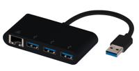 Vivanco USB 3.2 Gen 1 (USB 3.0) Adapter [4x RJ45-bus, USB 3.2 Gen 1 bus A (USB 3.0) - 1x USB 3.2 Gen 2 stekker A​ (USB 3.1)] 39638