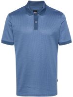 BOSS polo en piqué de coton - Bleu