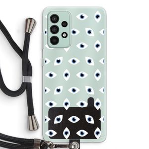 Eyes pattern: Samsung Galaxy A52s 5G Transparant Hoesje met koord