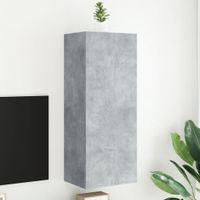 Tv-wandmeubel 40,5x30x102 cm bewerkt hout betongrijs - thumbnail