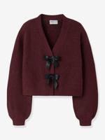Vestje van gebreid NKFRINA voor meisjes NAME IT bordeauxrood