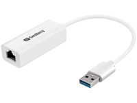 Sandberg USB 3.0 / Gigabit Ethernet-netwerkadapter - Wit