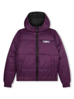 Dkny Kids doudoune réversible à logo imprimé - Violet