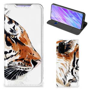 Bookcase Samsung Galaxy S20 Watercolor Tiger