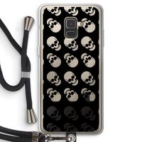 Musketon Skulls: Samsung Galaxy A8 (2018) Transparant Hoesje met koord