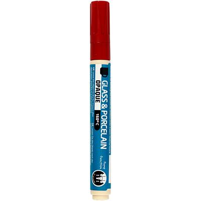 Creativ Company Glas- en porseleinstift, lijndikte 2-4 mm, dekkend, donkerrood, 1 stuk