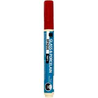 Creativ Company Glas- en porseleinstift, lijndikte 2-4 mm, dekkend, donkerrood, 1 stuk