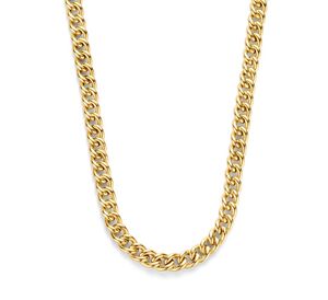Ketting Gourmetschakel zilver goudkleurig 5,8 mm 46 cm