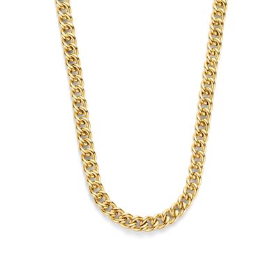 Ketting Gourmetschakel zilver goudkleurig 5,8 mm 46 cm