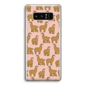 Alpacas: Samsung Galaxy Note 8 Transparant Hoesje