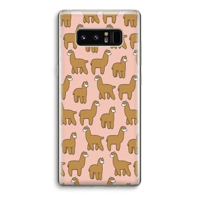 Alpacas: Samsung Galaxy Note 8 Transparant Hoesje