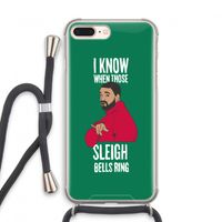Sleigh Bells Ring: iPhone 7 PLUS Transparant Hoesje met koord