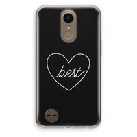 Best heart black: LG K10 (2017) Transparant Hoesje