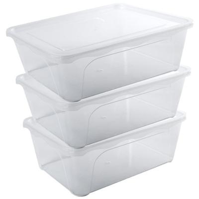 Vershoudbakje - 12x - hoog/diep - transparant - 2 liter - 22 x 15 x 8 cm - vershouddoos