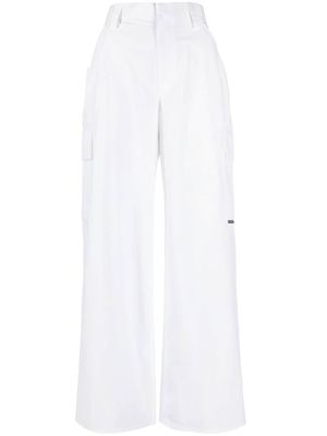 Alexander Wang pantalon cargo à taille haute - Blanc