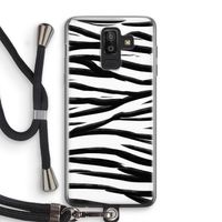 Zebra pattern: Samsung Galaxy J8 (2018) Transparant Hoesje met koord