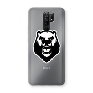 Angry Bear (white): Xiaomi Redmi 9 Transparant Hoesje