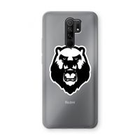 Angry Bear (white): Xiaomi Redmi 9 Transparant Hoesje