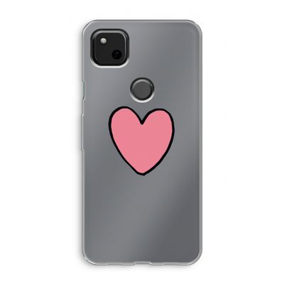 Hartje: Google Pixel 4a Transparant Hoesje