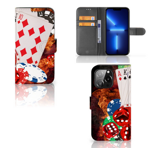 iPhone 13 Pro Wallet Case met Pasjes Casino