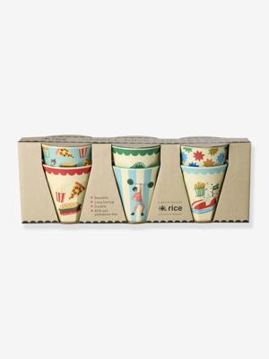 6-delige set melamine kinderbekers FUN FAIR MINT 160 ml rice mintgroen