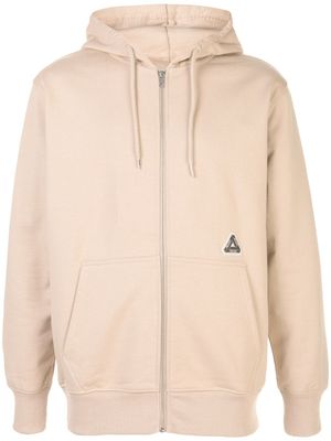 Palace sweat zippé à logo imprimé - Tons neutres
