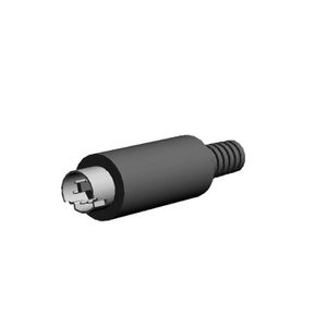 BKL Electronic 0204006 Miniatuur-DIN-connector Stekker, recht Aantal polen: 8 Zwart 1 stuk(s)