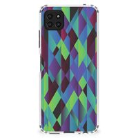 Samsung Galaxy A22 5G Shockproof Case Abstract Green Blue - thumbnail