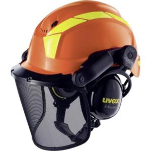 uvex 9772 9774237 Boshelm Met geïntegreerd vizier Oranje