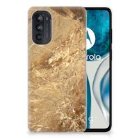 Motorola Moto G52/G82 TPU Siliconen Hoesje Marmer Creme - thumbnail