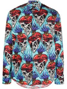 Philipp Plein chemise Love Tattoo - Bleu