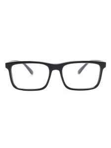 Emporio Armani lunettes de vue à monture rectangulaire polie - Noir