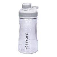 Waterfles / drinkfles / sportfles Aquamania - lichtgrijs - 530 ml - kunststof - bpa vrij