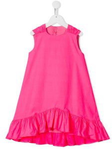 MSGM Kids robe sans manches à bords volantés - Rose