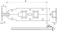 Plaatschuif vlak vz 40x100mm incl sluitplaat