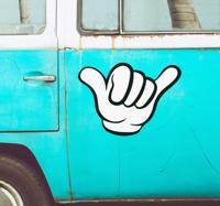 Hand symbool voertuig sticker - thumbnail