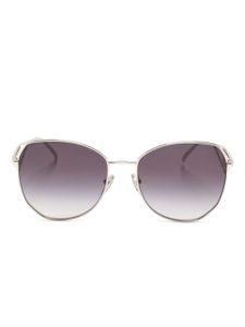 Prada Eyewear lunettes de soleil oversize à effet dégradé - Argent