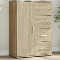 Dressoir 60x31x84 cm bewerkt hout sonoma eikenkleurig