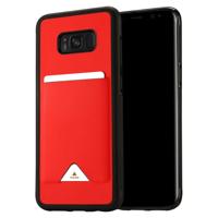 Samsung Galaxy S8 Plus | TPU Hoesje | Rood met Pashouder