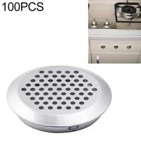 100 stuks 25mm schuine kant oppervlakte kast ronde lucht vent RVS louvered grille dekking openingen met weinig gaten