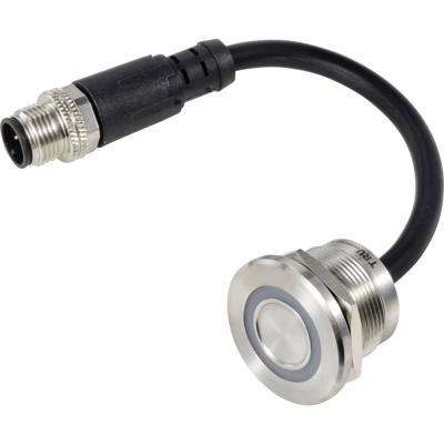 TRU COMPONENTS TC-12835300 TC-TS22A10YSSG12M12 MALE CONNECTOR Sensortoets 24 V 0.5 A 1x uit/(aan) Moment Groen (Ø) 25 mm IP65 1 stuk(s)