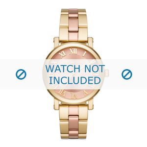 Michael Kors horlogeband MK3586 Staal Goud 18mm