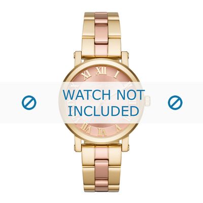 Michael Kors horlogeband MK3586 Staal Goud 18mm