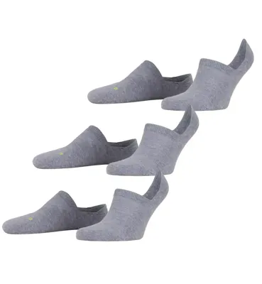 FALKE 3-paar unisex Footies die niet afzakken - Cool Kick - Kousenvoetjes voor dames en heren - Sokken in loafers - Anti-slip