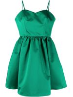 P.A.R.O.S.H. robe courte en satin à taille empire - Vert