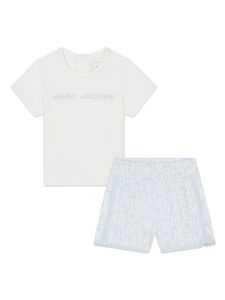 Marc Jacobs Kids ensemble haut-short à logo imprimé - Bleu