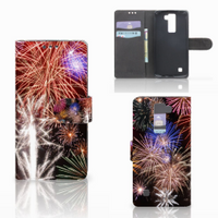 LG K8 Wallet Case met Pasjes Vuurwerk - thumbnail